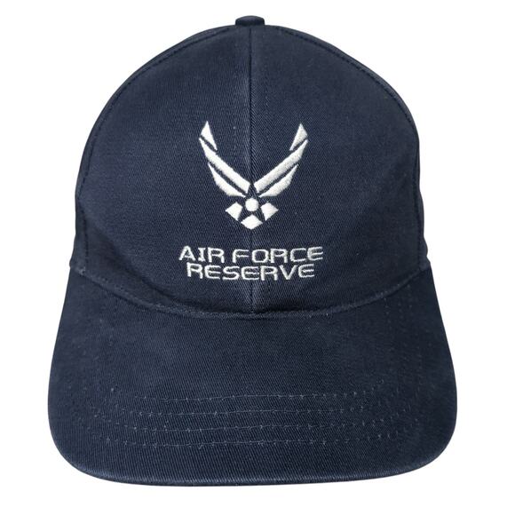 Air Force Reserve Fitted Baseball Cap Blue One Size Embroidered Lightweight - Picture 1 of 9